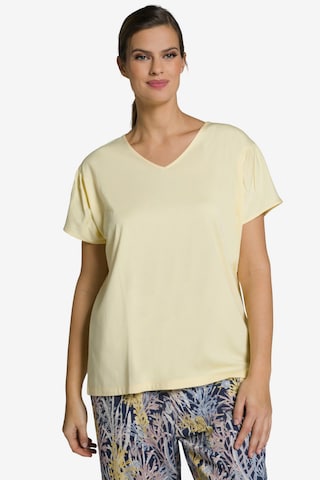 T-shirt Ulla Popken en jaune : devant