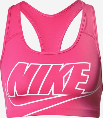 Soutien-gorge de sport 'Swoosh Futura' NIKE en rose : devant