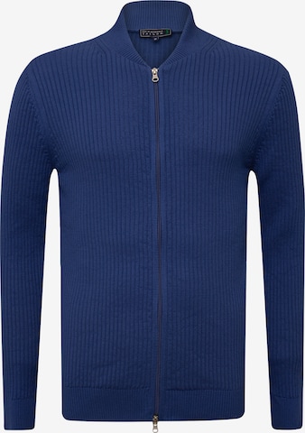 Sir Raymond Tailor Knit Cardigan 'Milan' in Blue: front