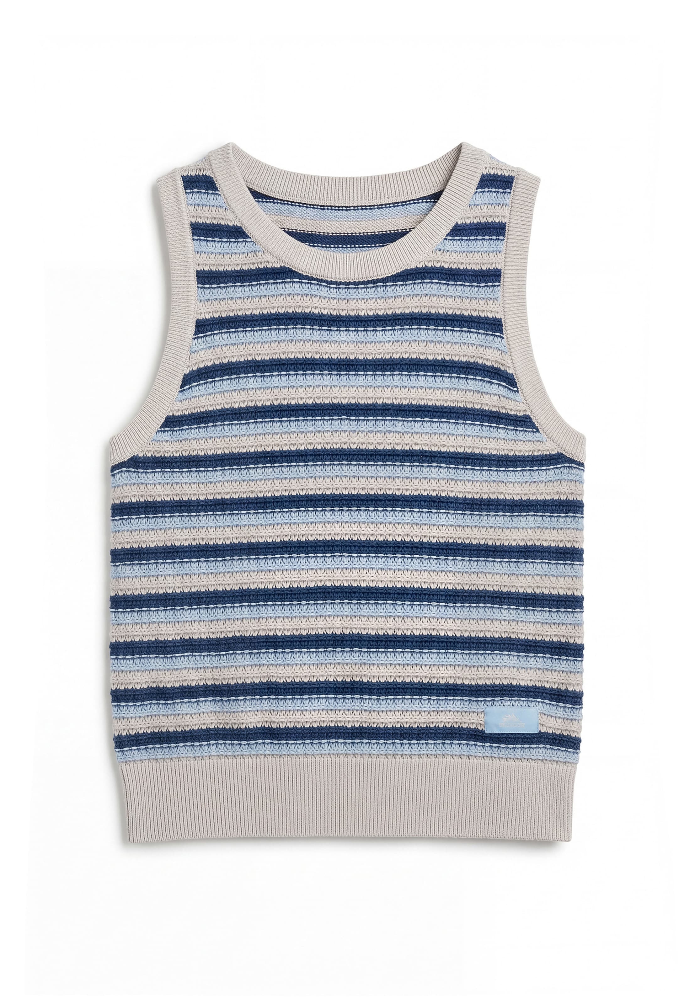 Pegador - Top de punto 'Parma' en azul: frente