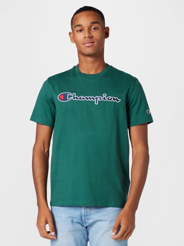 Champion Authentic Athletic Apparel Tričko – zelená: přední strana