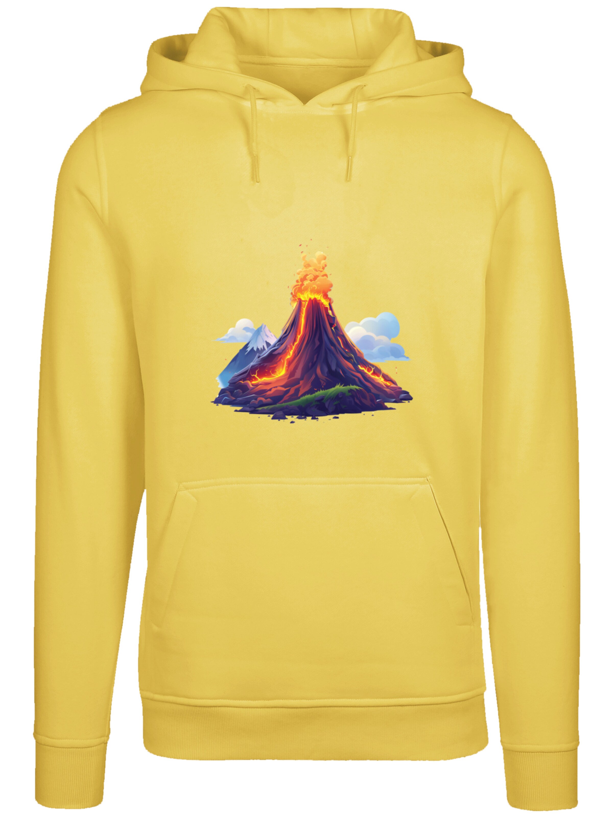 F4NT4STIC Sweatshirt 'Vulkanausbruch' in Geel: voorkant