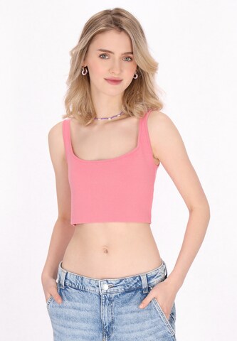 MYMO Knitted Top 'Comfy' in Pink: front