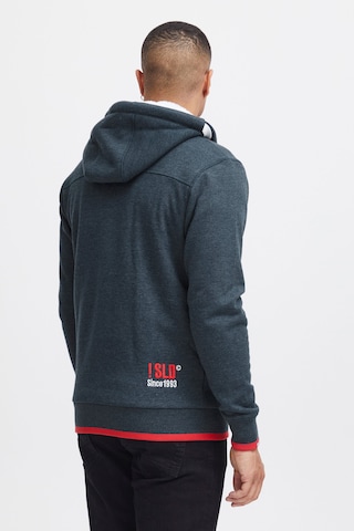 !Solid Zip-Up Hoodie 'BenjaminZip Pile' in Blue