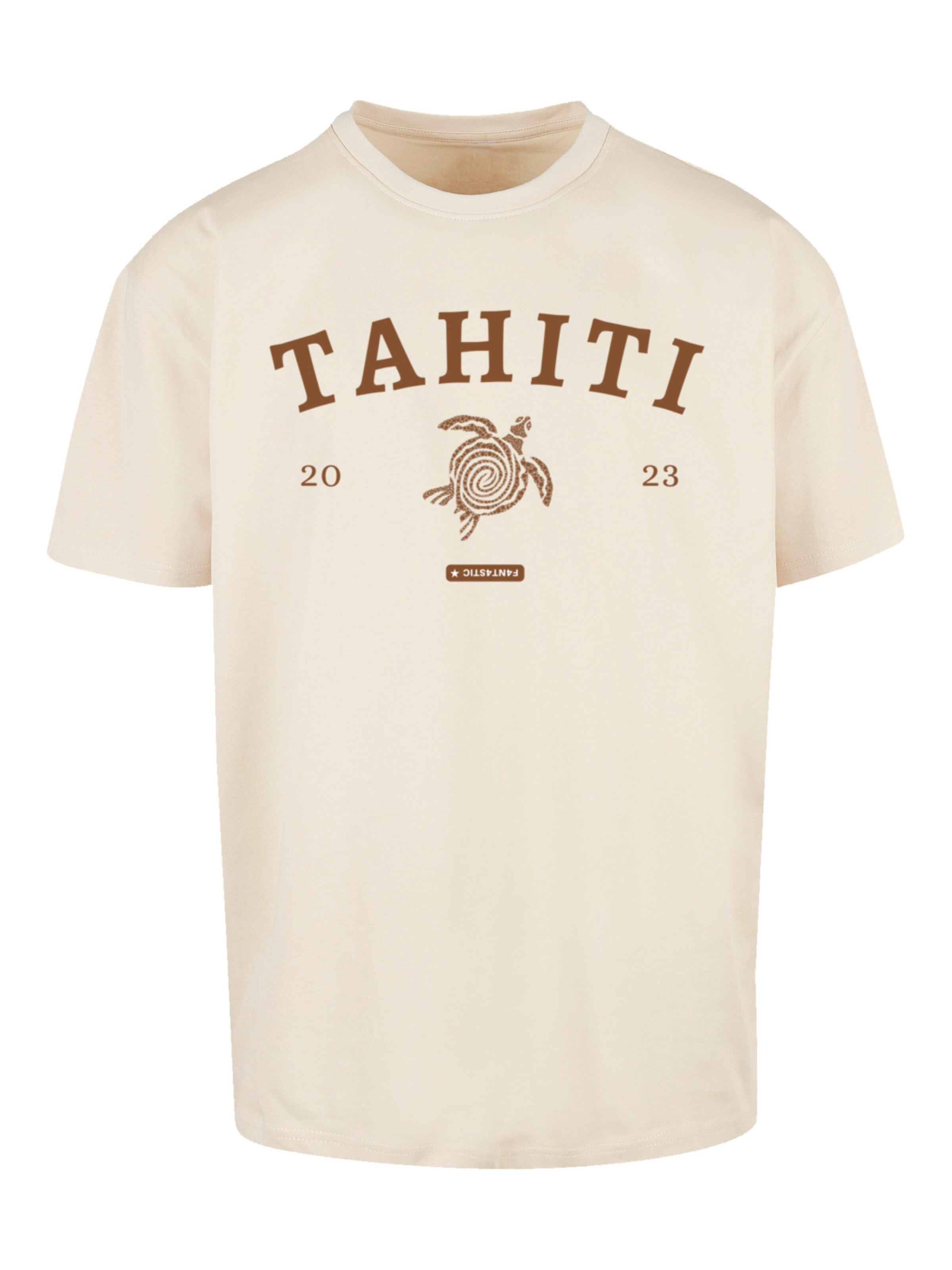 T-Shirt 'Tahiti' F4NT4STIC en beige : devant
