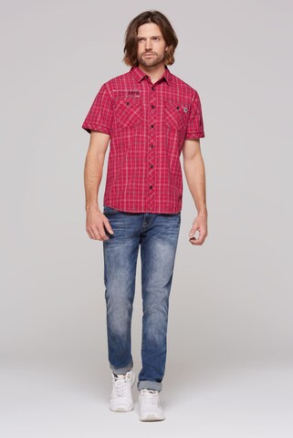 CAMP DAVID Regular fit Button Up Shirt in Red