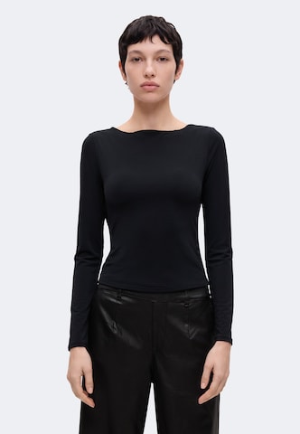 melns Abercrombie & Fitch T-Krekls: no priekšpuses