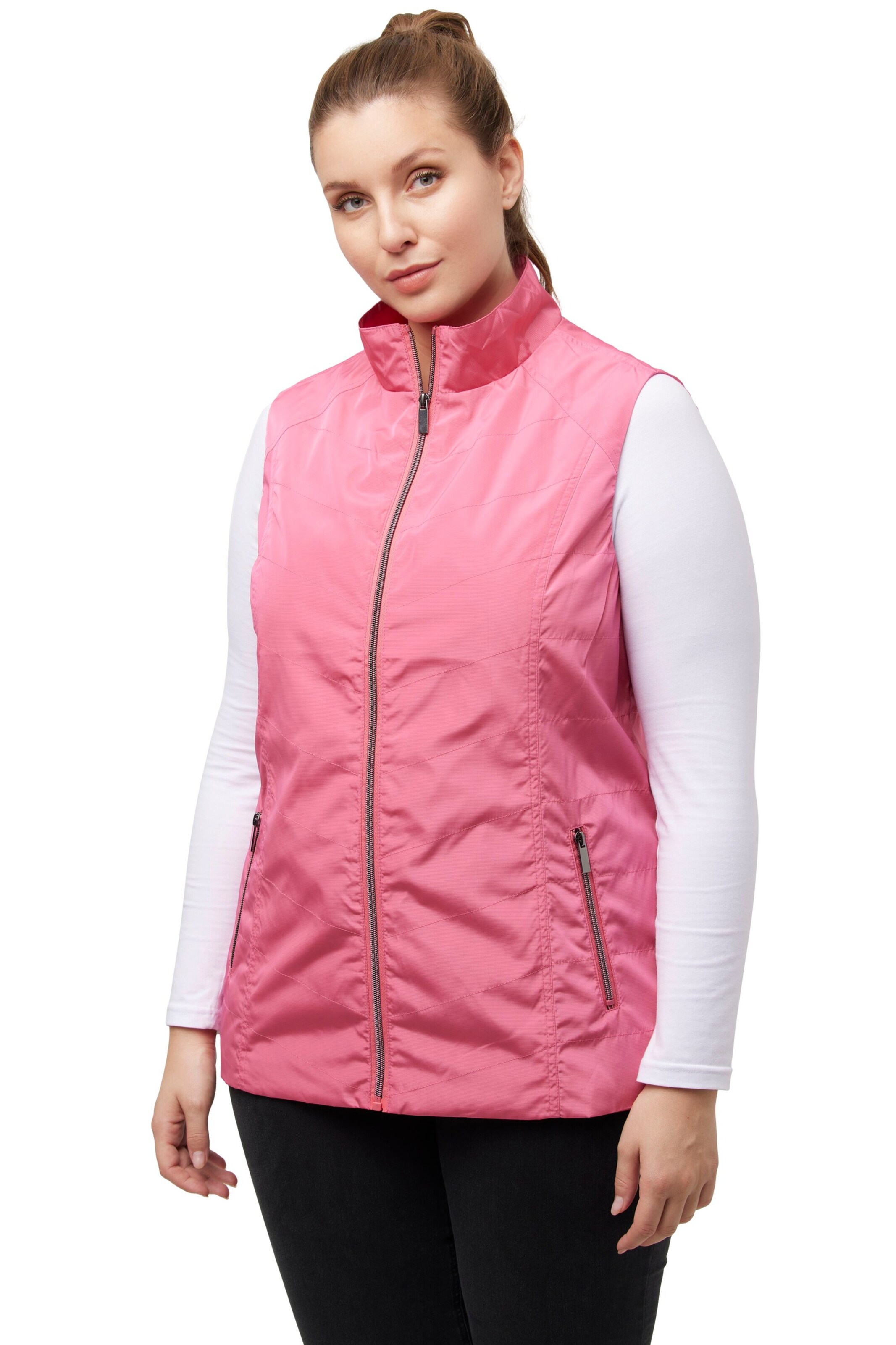Ulla Popken Vest in Pink: front