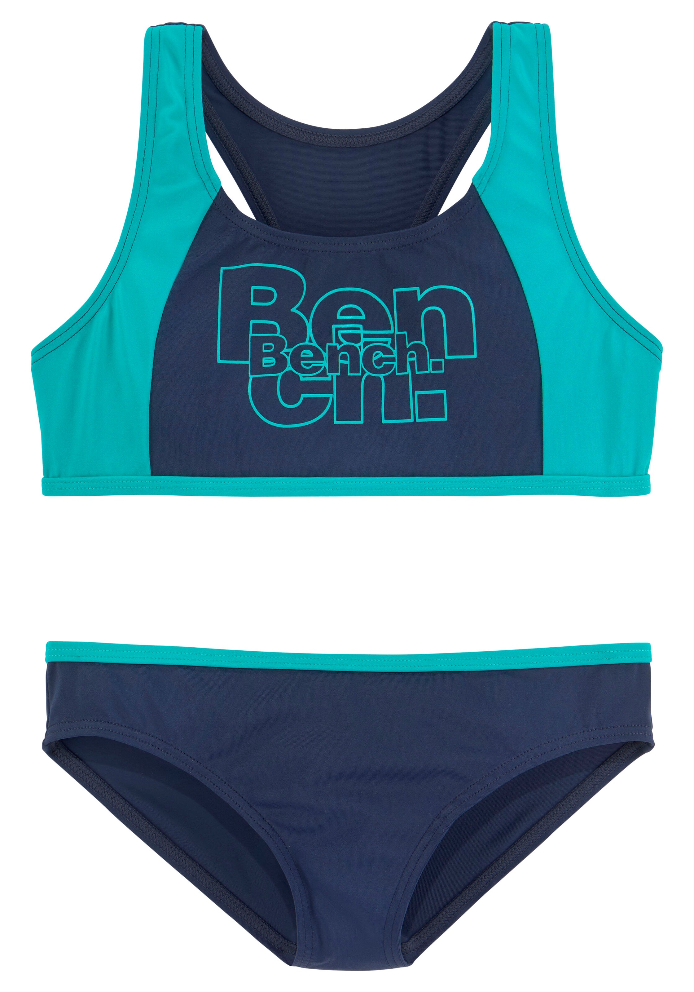 BENCH Bustier Bikini in Blau: Vorderseite