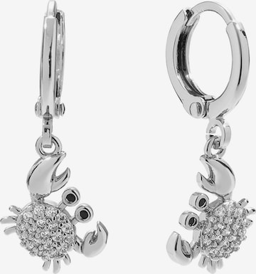 Boucles d'oreilles 'CRABBY' Cala Rose en argent : devant