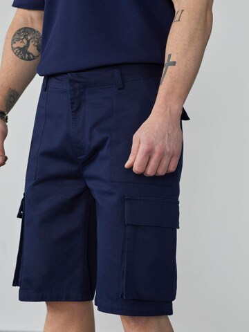 DAN FOX APPAREL - Regular Calças 'Hendrik' em azul