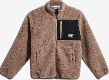 SOMETIME SOON Fleece Jacket 'Venture' in Beige: front