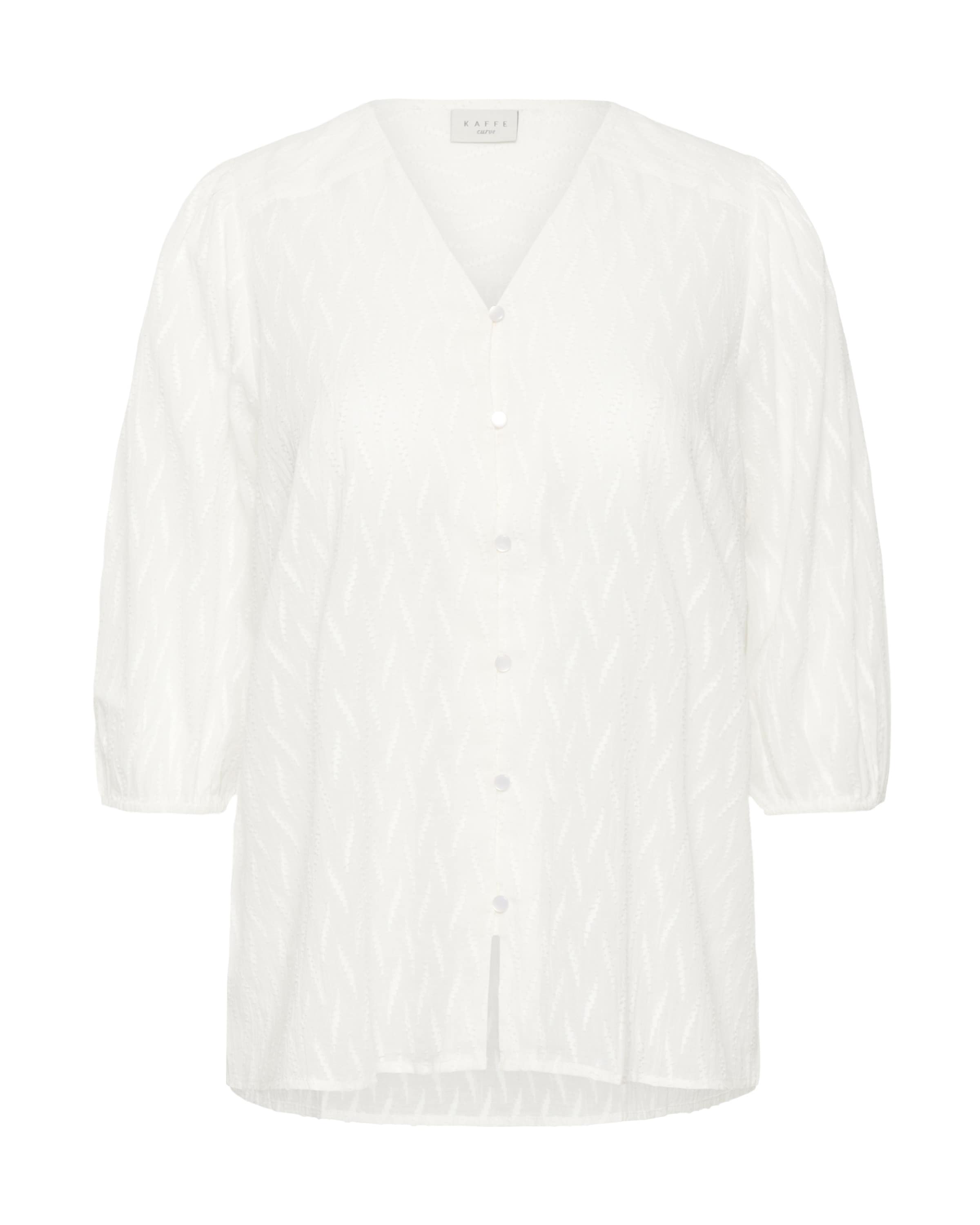 KAFFE CURVE Blouse 'KCGabby' in Wit: voorkant