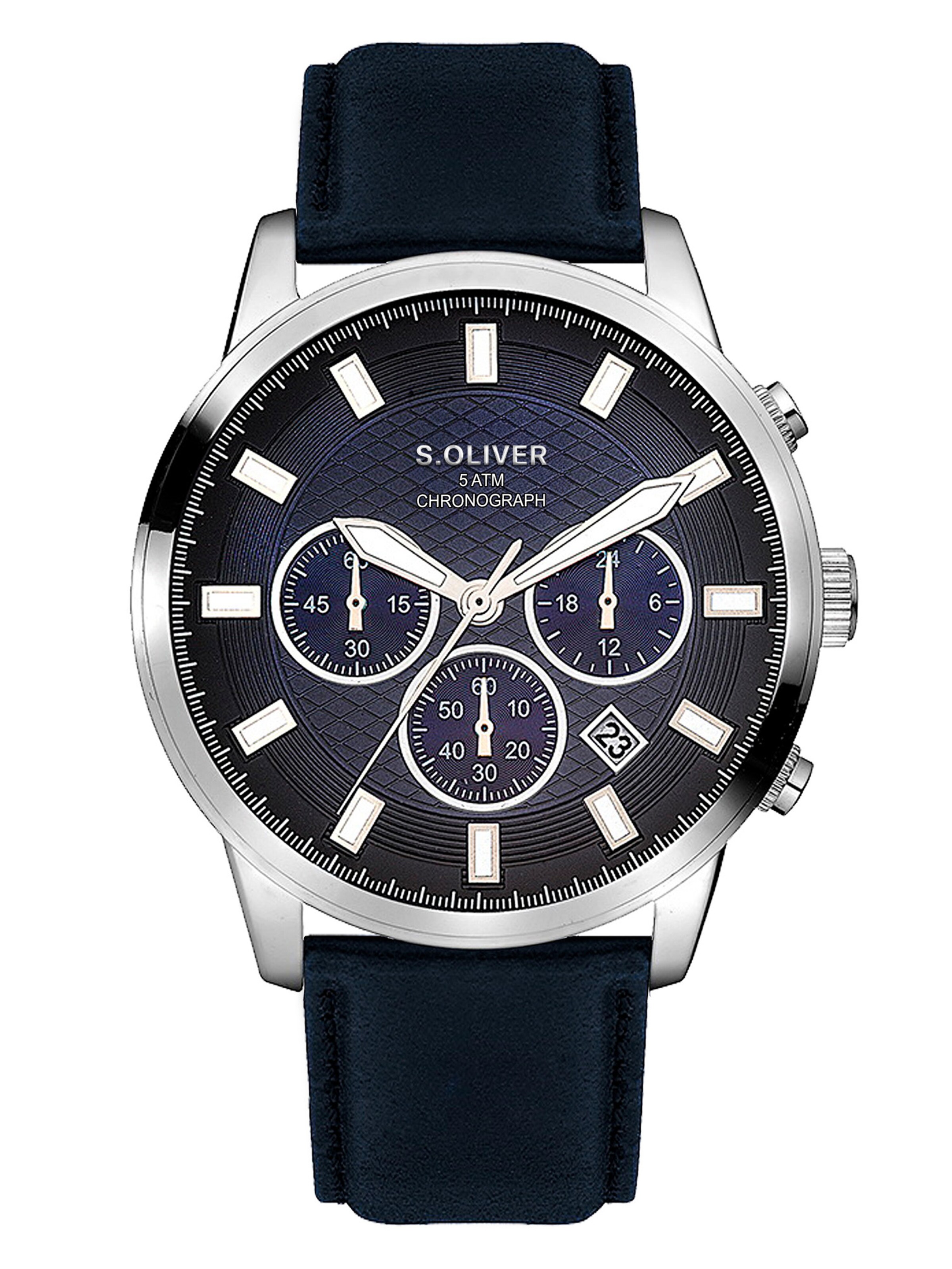 s.Oliver Analoog horloge in Blauw: voorkant