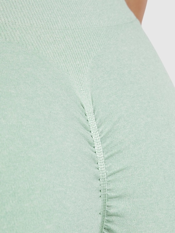 Smilodox Skinny Workout Pants 'Amaze Scrunch' in Green