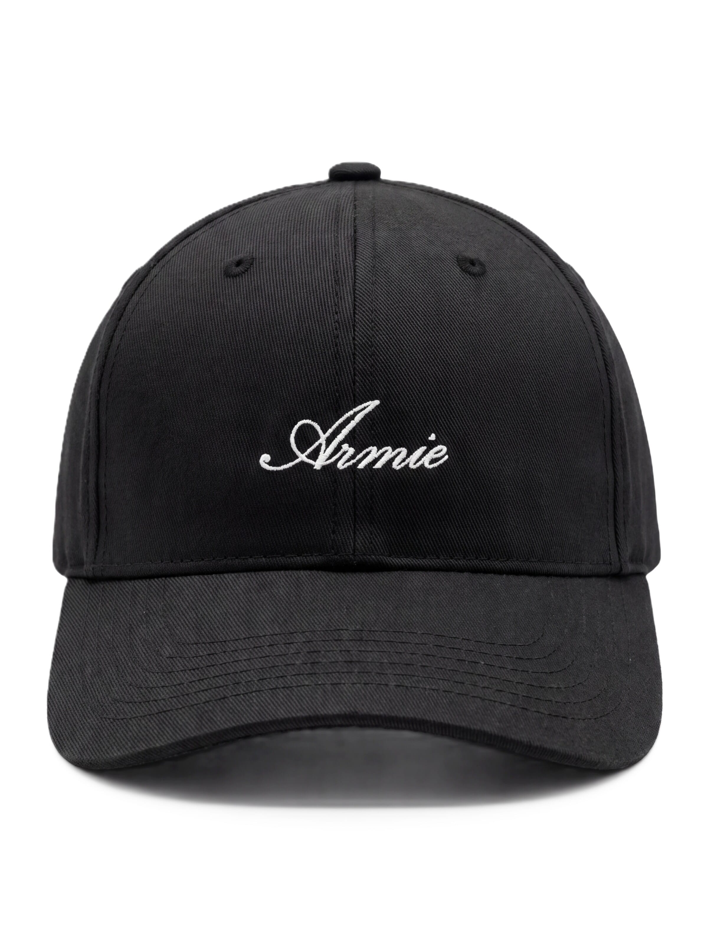 ARMIE Pet 'The ARMIE Baseball Cap' in Zwart: voorkant