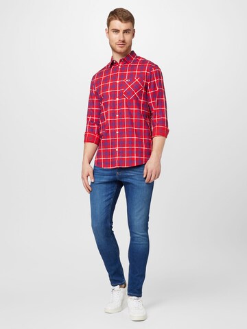 Tommy Jeans Regular fit Overhemd in Rood