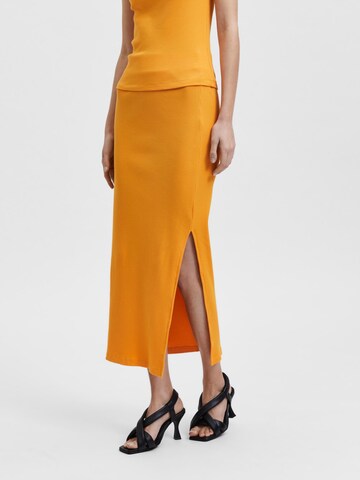 SELECTED FEMME Skirt 'Laury' in Orange: front