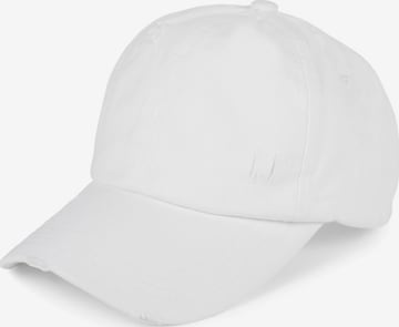 styleBREAKER Cap 'Ponytail Baseball Cap Used Look' in Weiß: Vorderseite