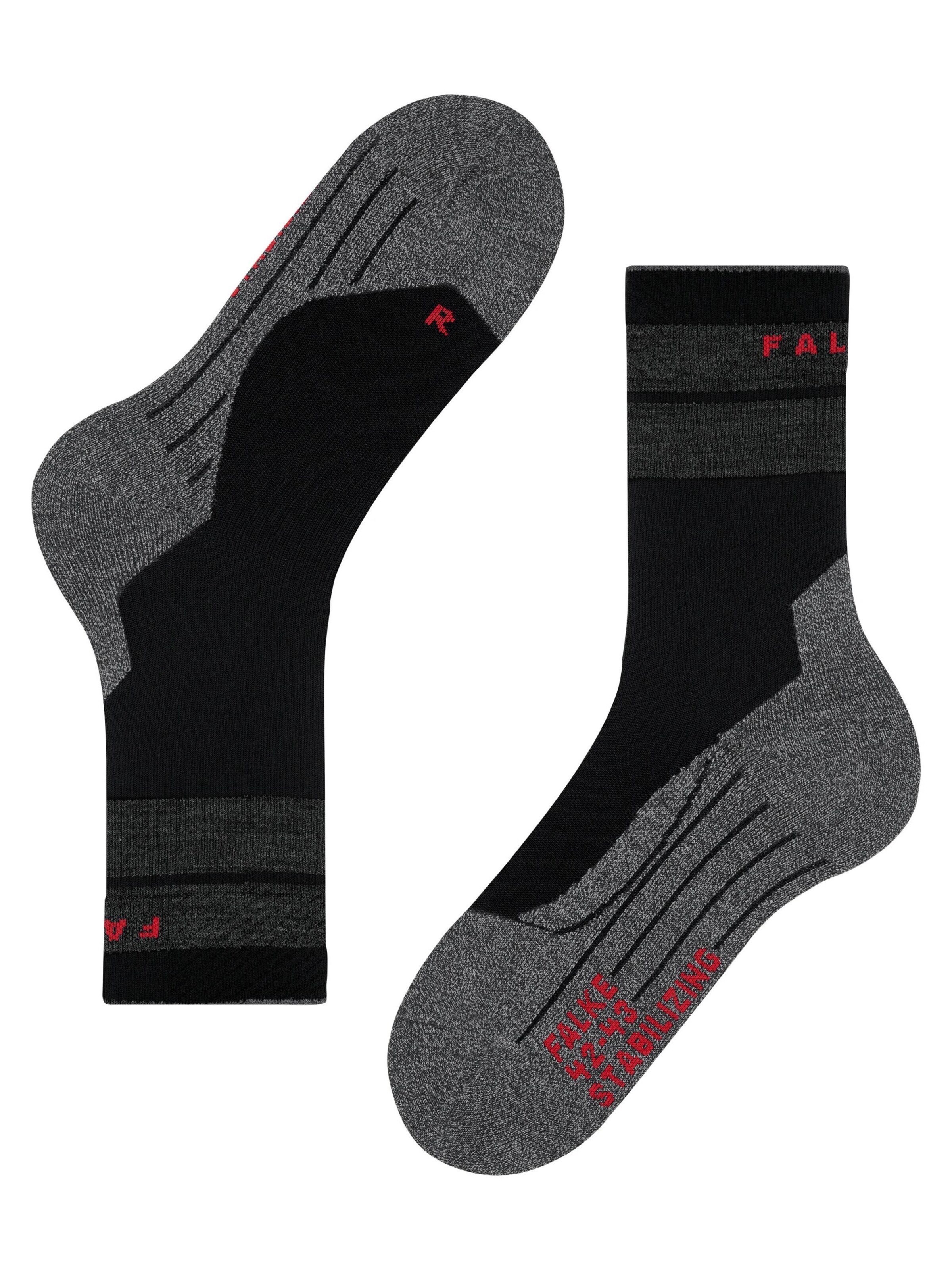 FALKE Sportsocken 'TK Compression Stabilizing'‌‌‌‌ in Schwarz