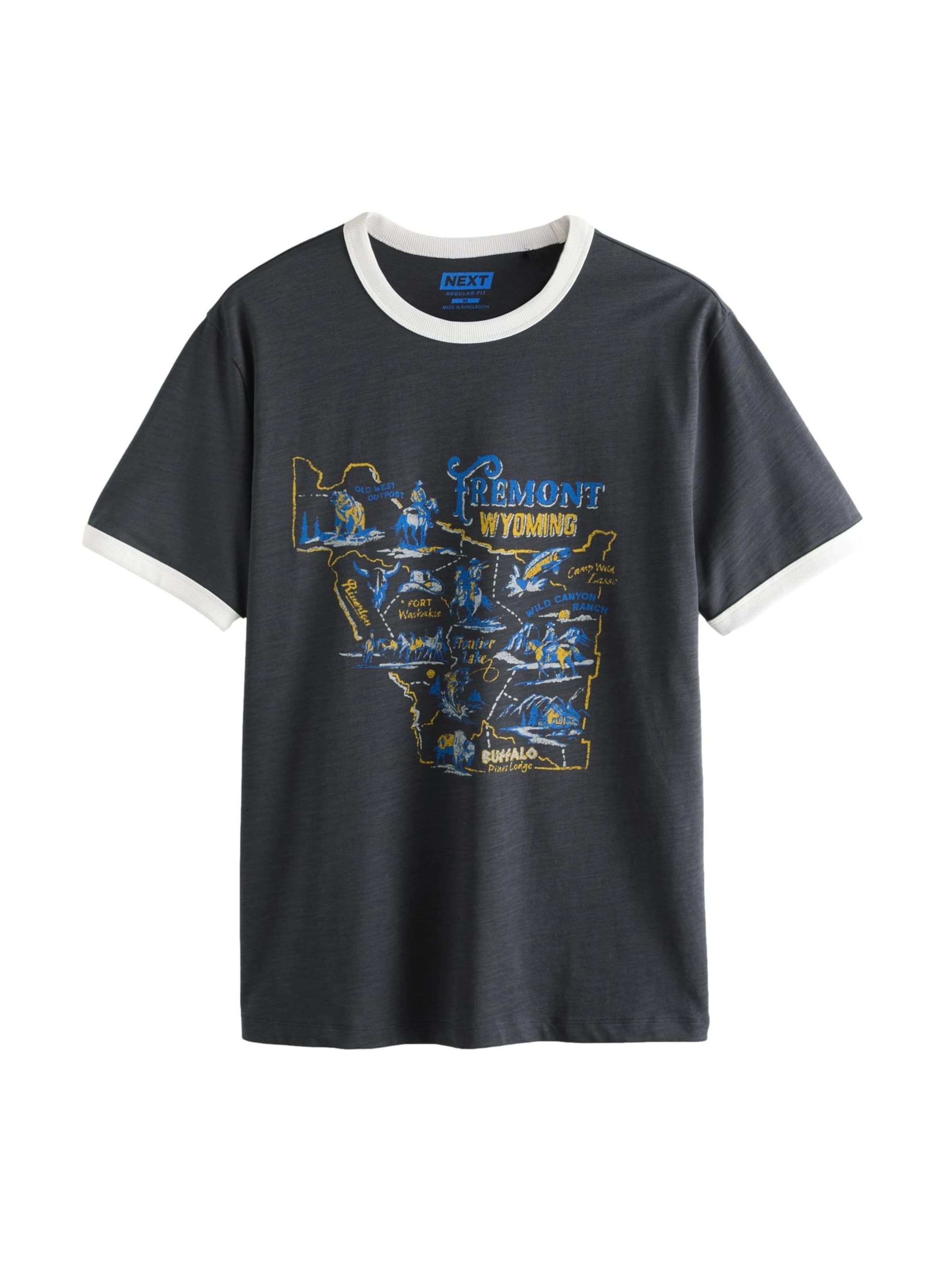 T-Shirt Next en noir : devant