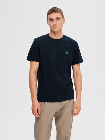 SELECTED HOMME T-Shirt 'Rick' in Blau: predná strana