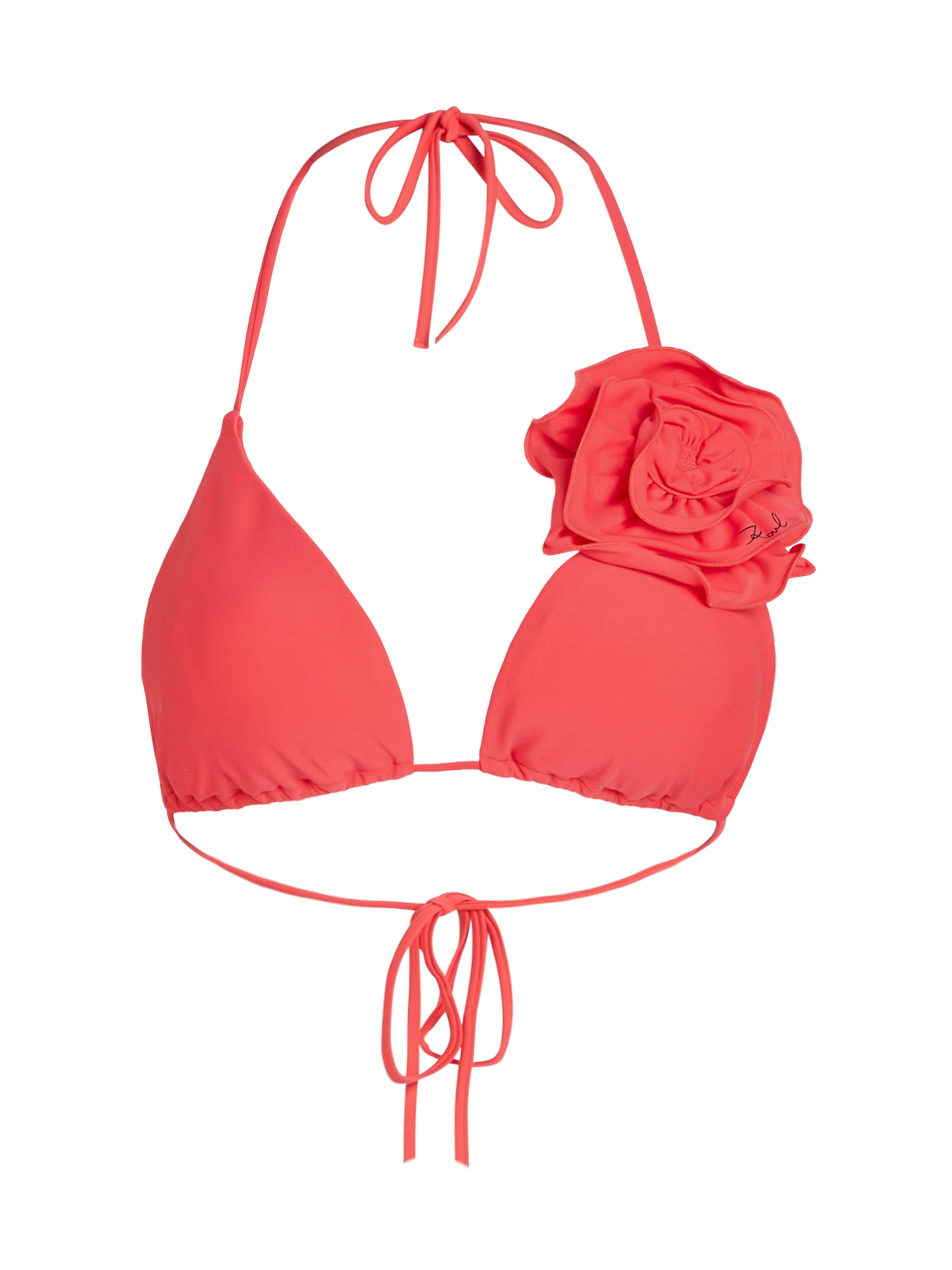 Triangolo Top per bikini di Karl Lagerfeld in rosa: frontale