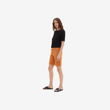 oranžinė TOM TAILOR Standartinis „Chino“ stiliaus kelnės