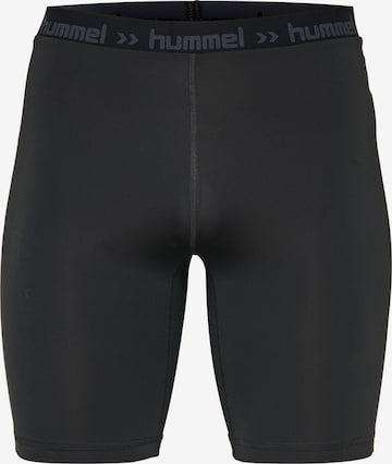 Hummel Skinny Workout Pants in Black: front