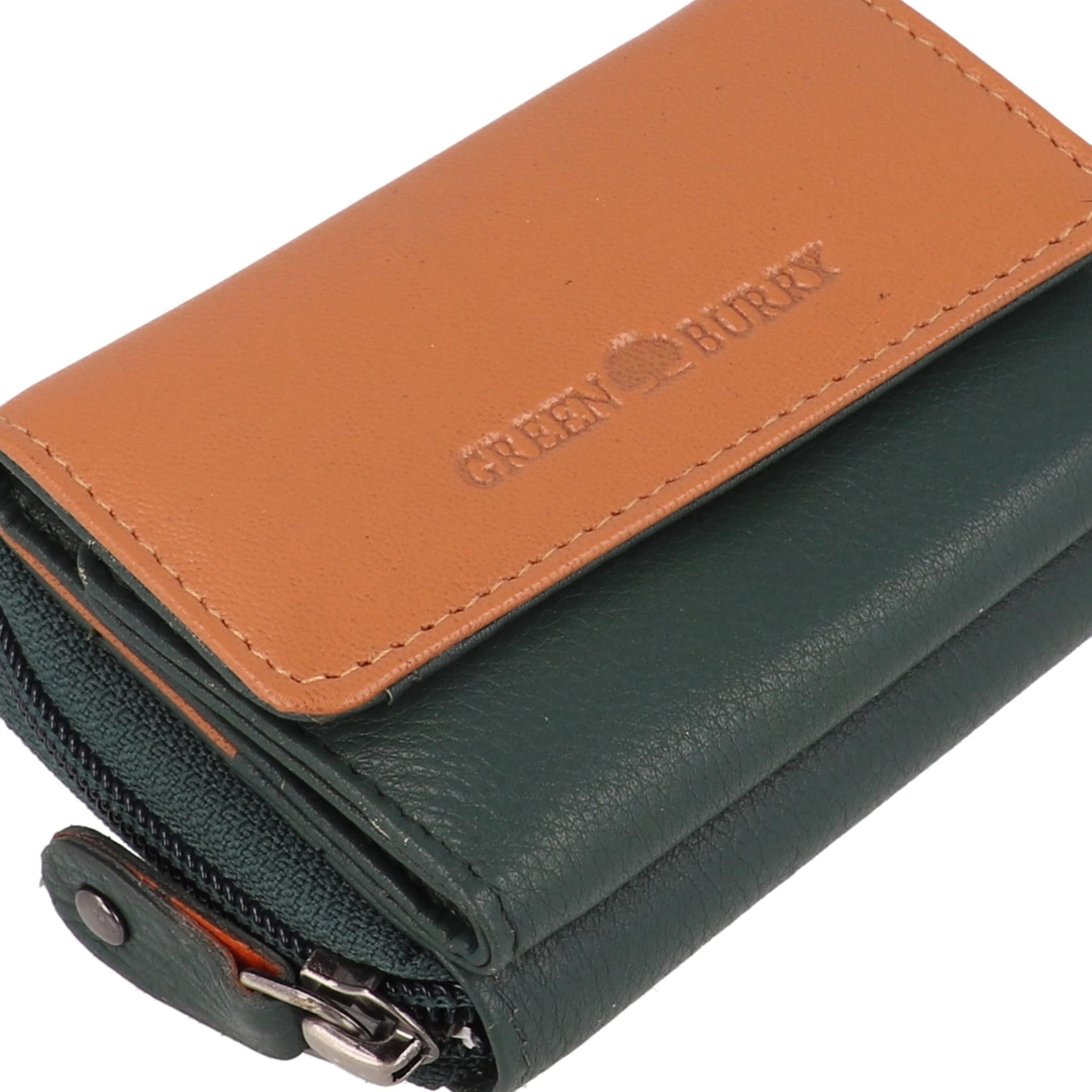 GREENBURRY Portemonnaie 'Nappa' in Grün