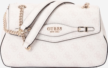Sac bandoulière 'KATYA CONVERTIBLE XBODY FLAP' GUESS en blanc : devant