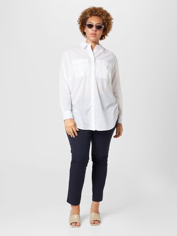 Lauren Ralph Lauren Plus Bluse 'COURTENAY' i hvid