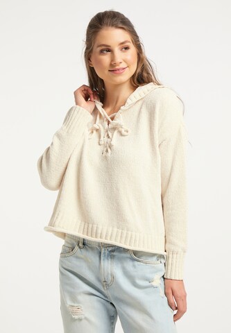 Pullover di IZIA in bianco: frontale