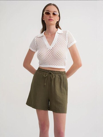 MixRay - Perna larga Calças em verde