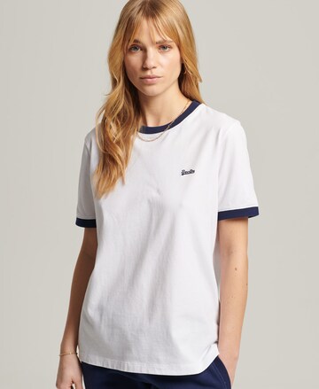 Superdry Shirt 'Ringer' in White: front