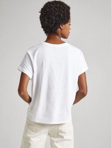 Pepe Jeans - Camiseta 'LIU' en blanco