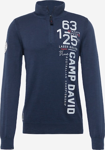 CAMP DAVID Sweater in Blue: front