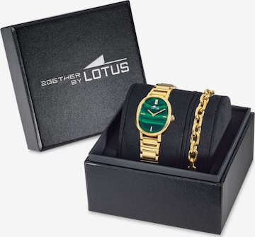 Montre à affichage analogique Lotus en vert : devant