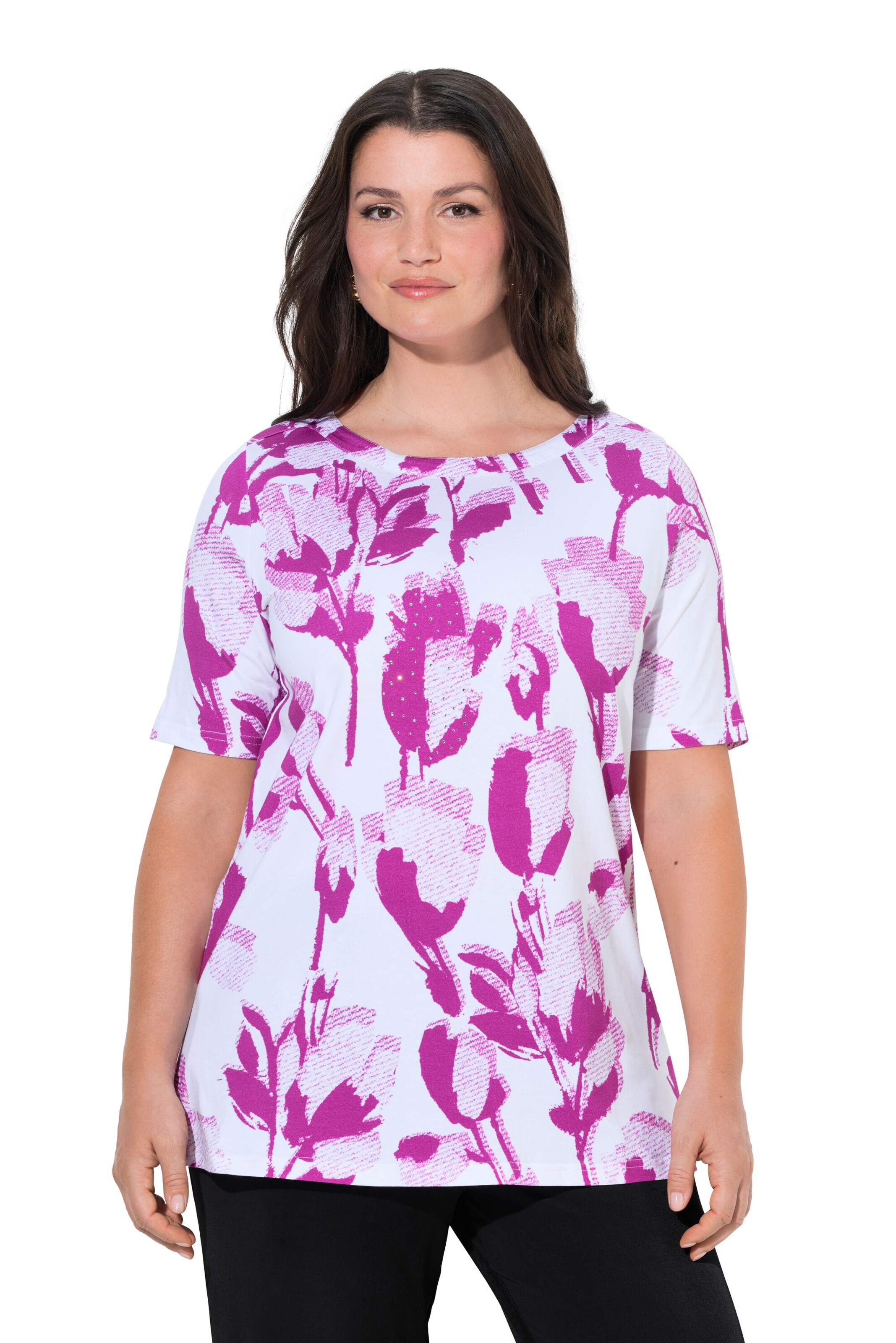 Ulla Popken Shirt in Weiß: Vorderseite
