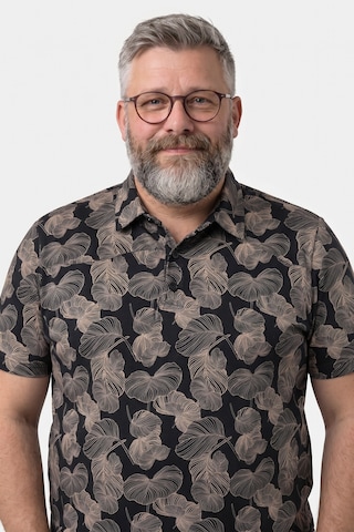 Men Plus Shirt in Zwart
