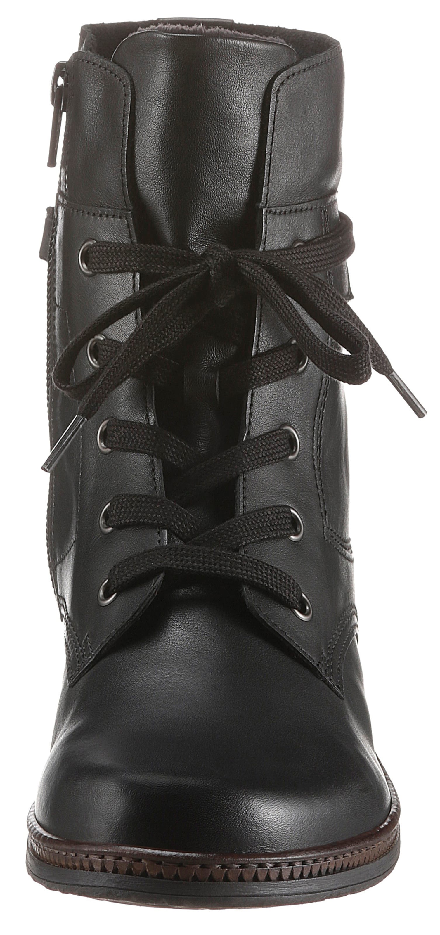 GABOR Lace-Up Ankle Boots in Black