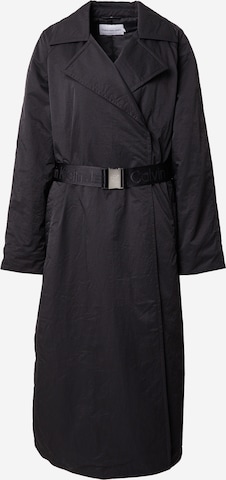 Calvin Klein Jeans Демисезонное пальто в Черный: спереди