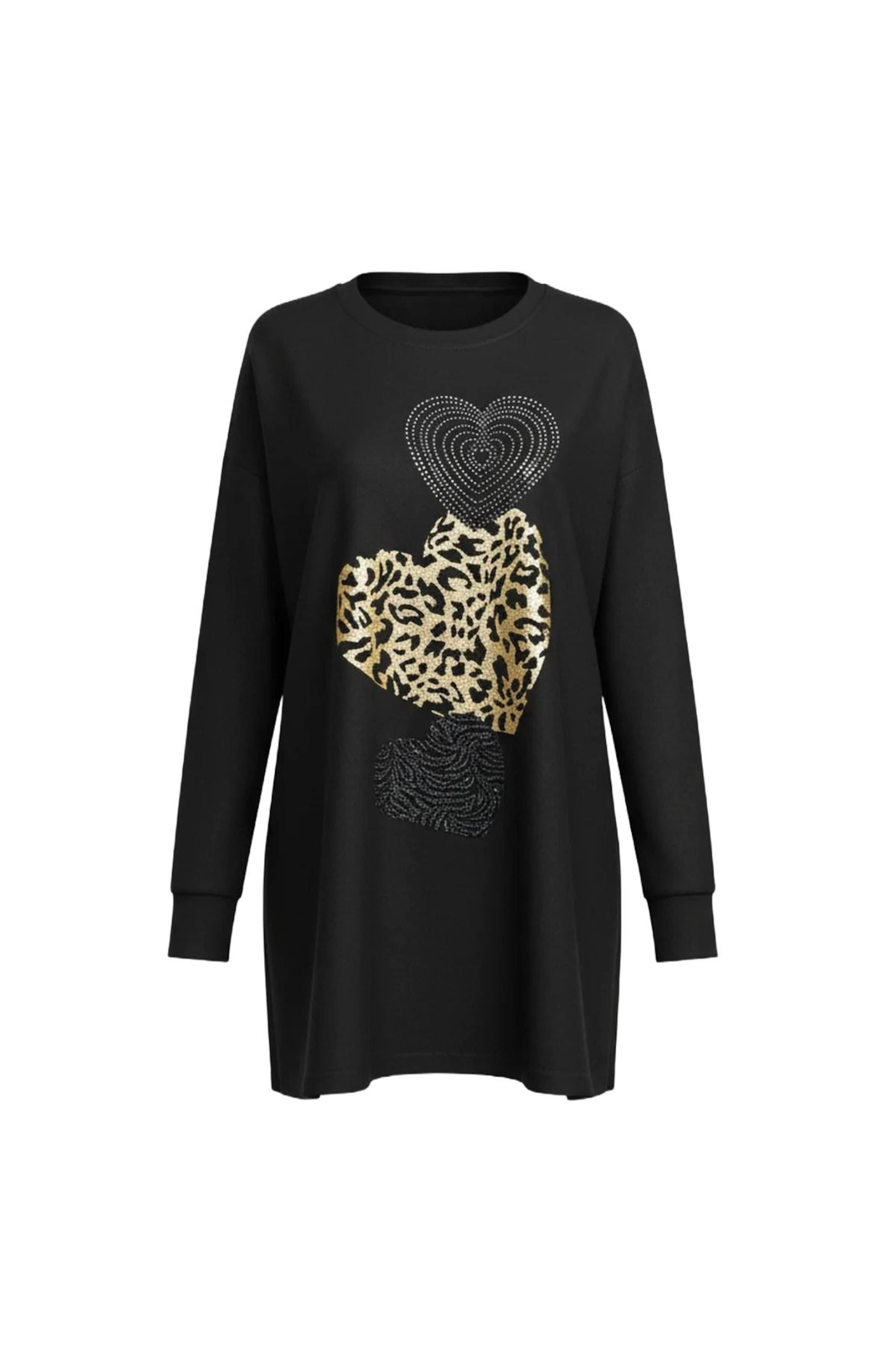 Shape Of You Sweatshirt in Zwart: voorkant