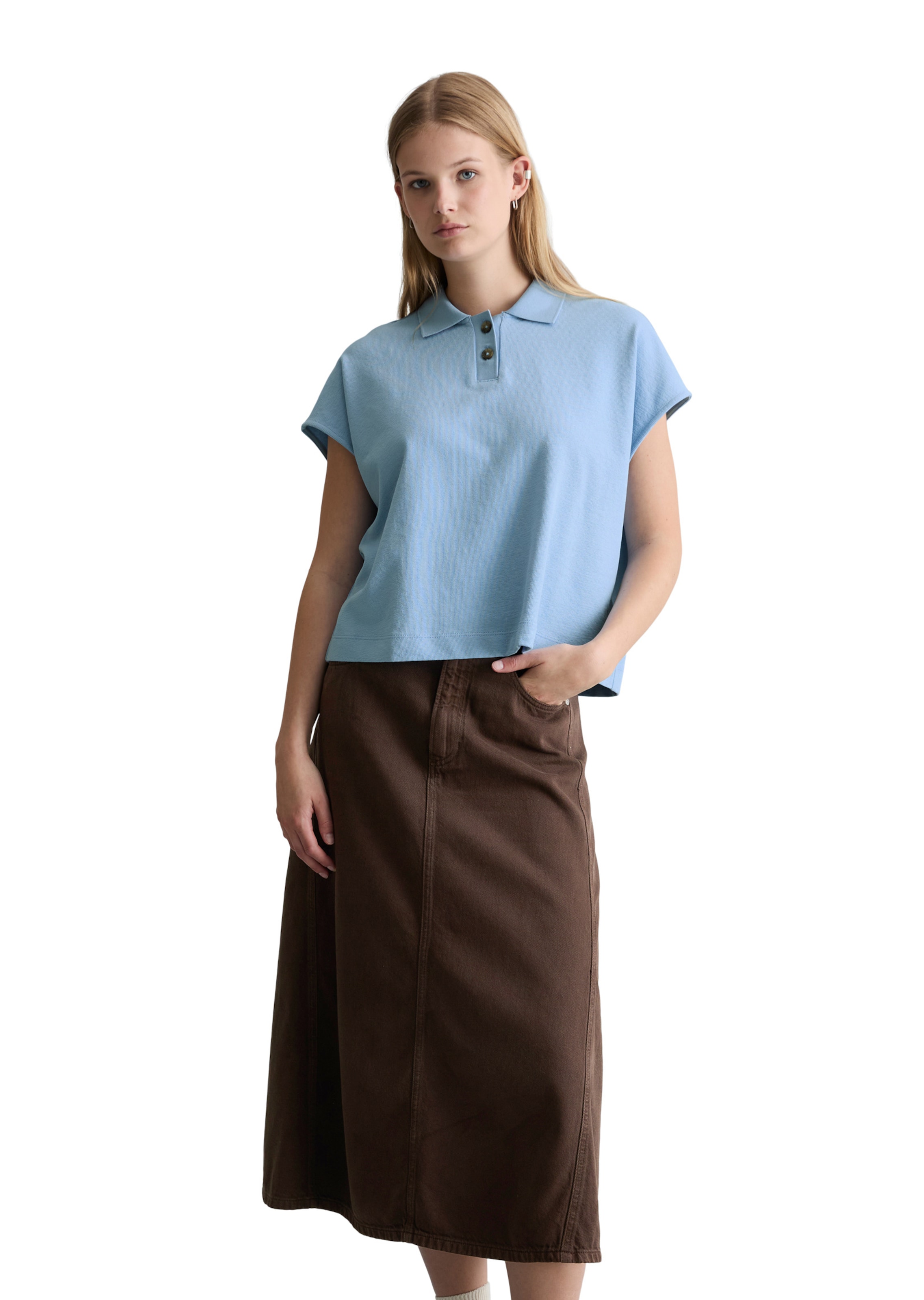 T-shirt Marc O'Polo DENIM en bleu : devant