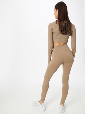 aim'n Skinny Sportbroek 'Espresso' in Bruin