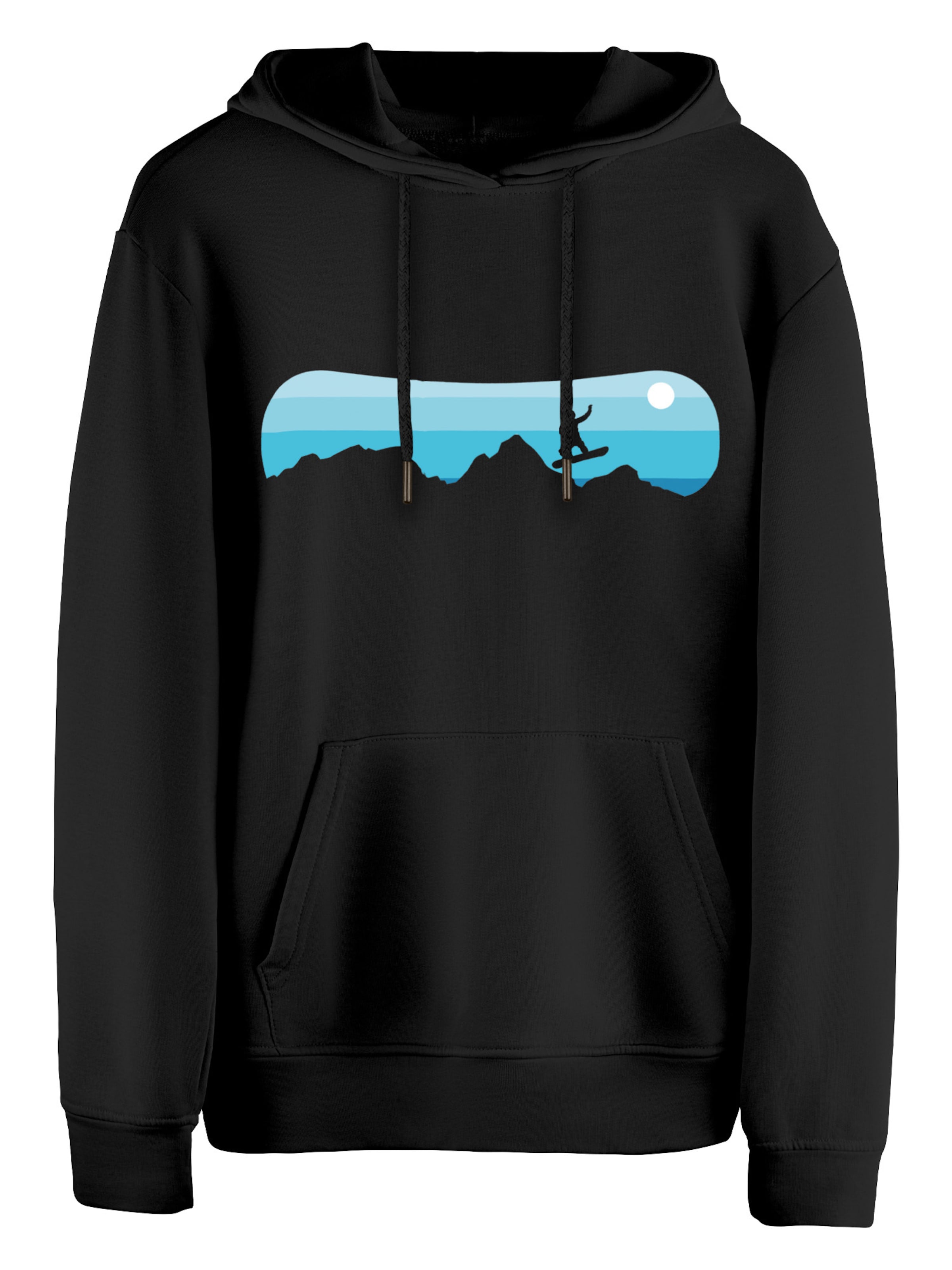 Felpa 'Snowboarder' di Cotton Prime in nero: frontale