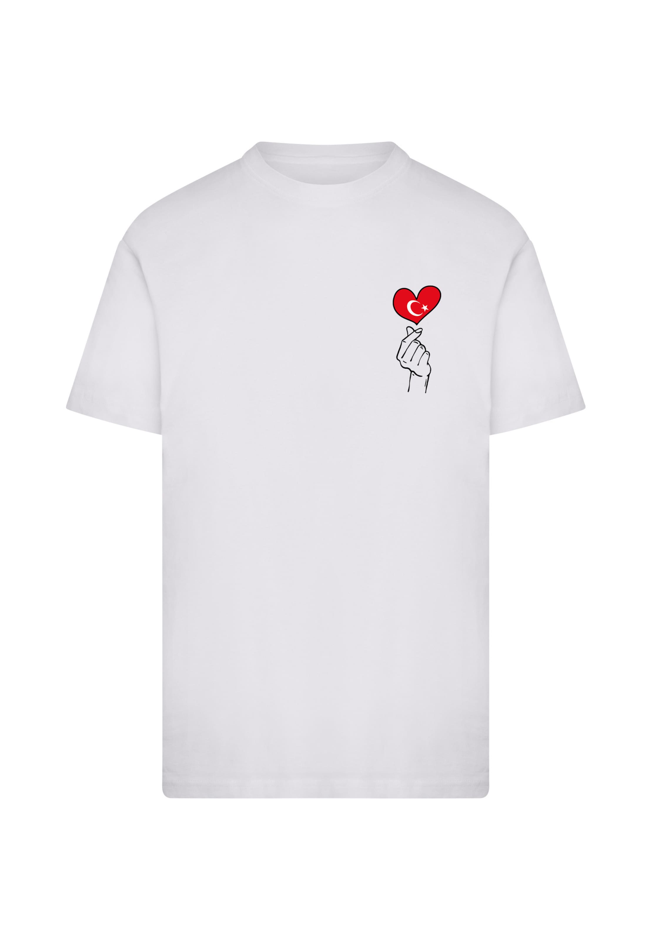 T-Shirt 'Love Türkiye Sign' Mister Tee en blanc : devant