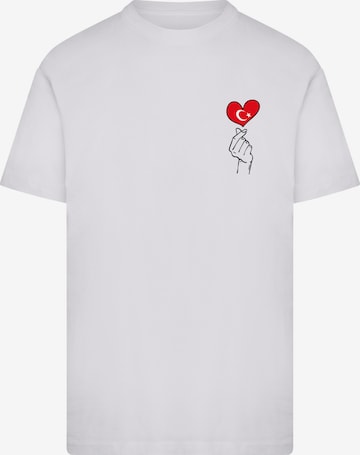 T-Shirt 'Love Türkiye Sign' Mister Tee en blanc : devant