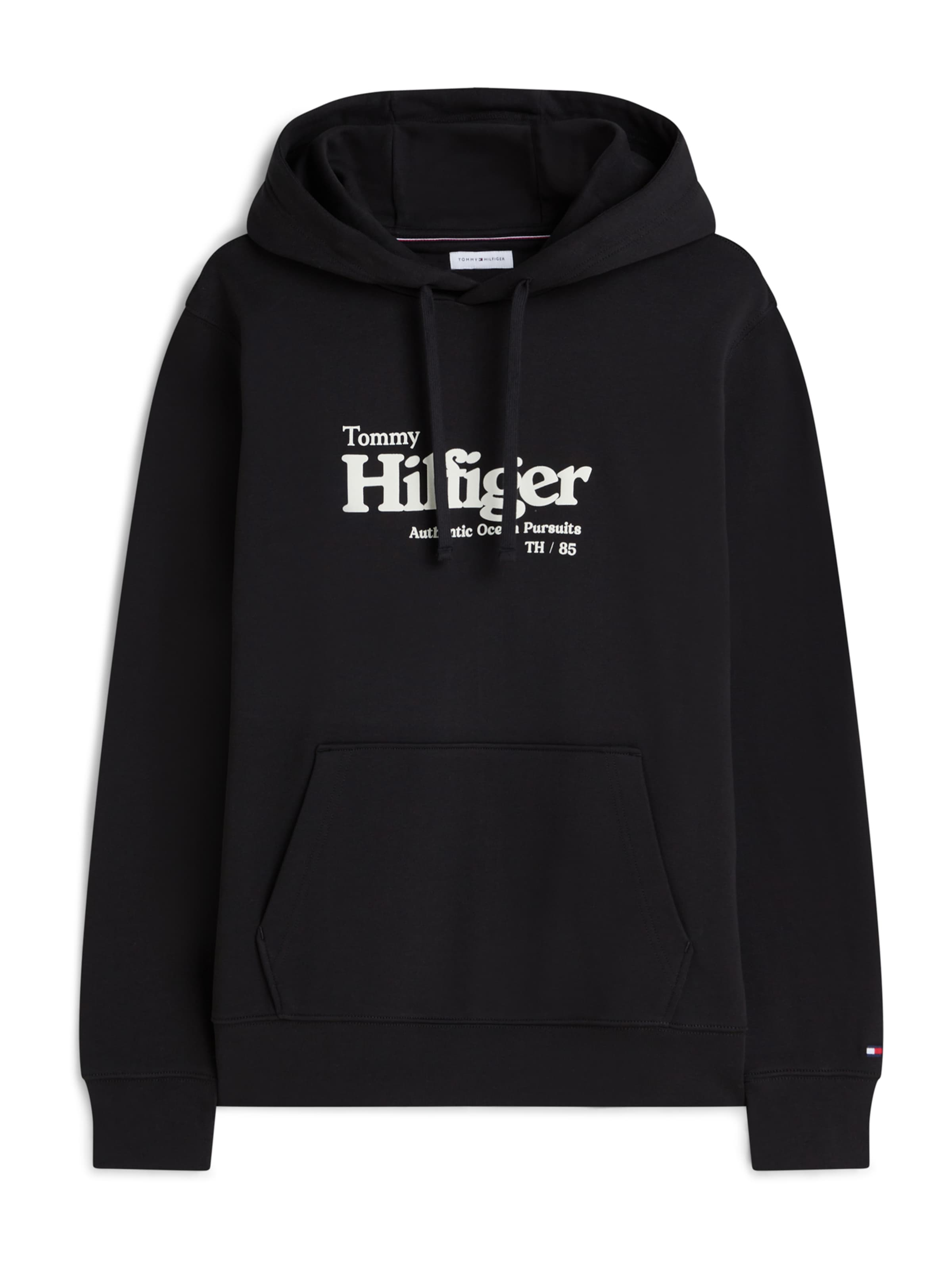 Bluză de molton 'NAUTICAL' de la TOMMY HILFIGER pe negru: față