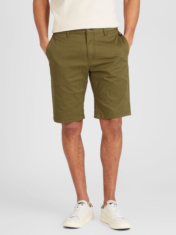 Tommy Jeans Regular Pants 'SCANTON' in Green: front